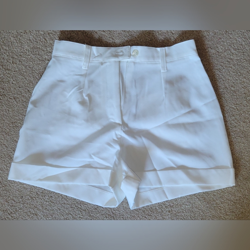 Juniors dressy polyester shorts